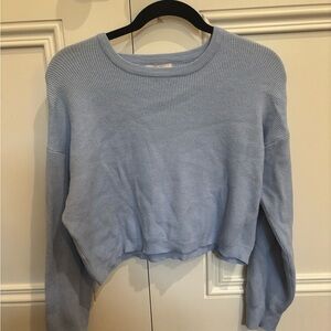 La Hearts Blue Crew Neck Sweater Soft Cotton Blend